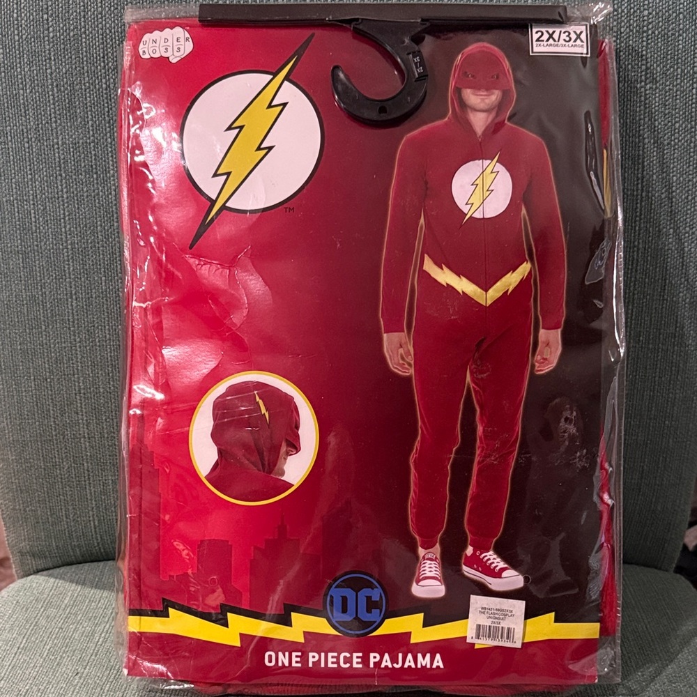 DC Comics Flash Costume Pajama - New - Men’s Size 2XL/3XL 🔥